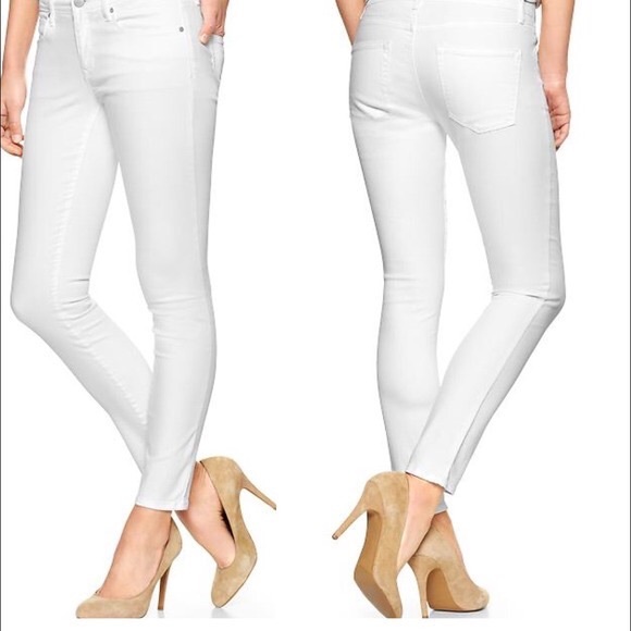 Gap White Cropped Ankle Skimmers - Picture 2 of 12